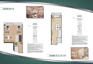 Colunas 08 e 26
colunas 10, 21, 24, e 29
Ilustração artística com sugestão de decoração da sala da coluna 08
Ilustração artística com sugestão de decoração da sala da coluna 10
 