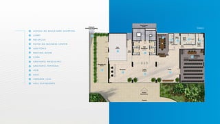 ACESSO AO BOULEVARD SHOP P ING
LOBBY
RECEPÇÃO
FOYER DO BUSINESS CE NTE R
AUDITÓRIO
MEETING ROOM
COPA
SANITÁRIO MASCULINO
SANITÁRIO FEMININO
ADM
LOJA
VARANDA LOJA
HALL ELEVADORES
1
2
3
4
5
6
7
8
9
10
11
12
13
1
3 4
5
6
7 8
910
11
12
13
2
TÉRREO
 