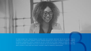 03 Um projeto arrojado como o Boulevard Business só poderia estar numa localização diferenciada. Mais do que um bairro, o Reserva
Camassarys é um espaço urbano sustentável e funcional, totalmente planejado para as pessoas. São 528 mil m² seguindo as tendências
do urbanismo contemporâneo: valorizar a qualidade de vida com o conceito de morar, estudar, trabalhar e se divertir em um só lugar,
cercado de praticidade, comodidade e bons serviços. Um jeito de viver que já está estabelecido nas principais cidades do mundo e que
agora a Concreta e a Oikos trazem para Camaçari, colocando a cidade na vanguarda do desenvolvimento.
 