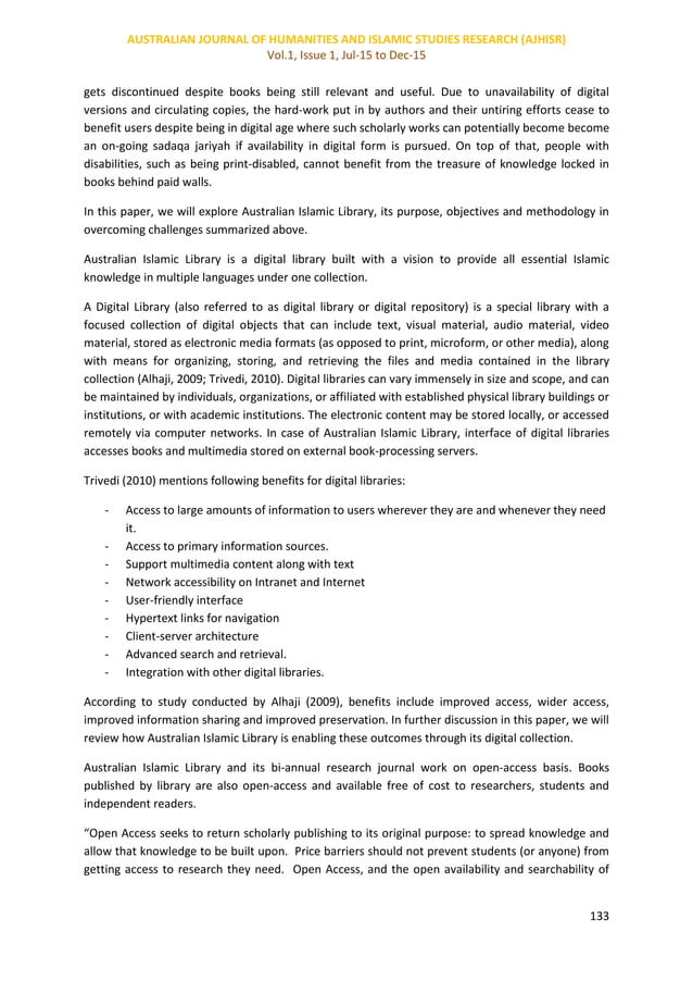 BOOK DIGITIZATION AND DIGITAL ISLAMIC LIBRARIES – A CASE STUDY OF ...