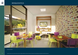 BRINQUEDOTECA

Perspectiva Artística

36

O Book do Corretor é para uso exclusivo da área comercial. As imagens utilizadas são meramente ilustrativas. A Cipasa reserva o direito de alterar as informações do material sem prévio aviso.

 