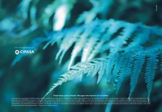 Um empreendimento:

Cidade limpa, povo civilizado. Não jogue este impresso em via pública.
Loteamento em aprovação na Prefeitura Municipal de Santana do Parnaíba, através da Matricula n° 06/166.063, expedida em 20 de setembro de 2013. Alvará de Construção n° 815/2012, expedido em 26 de setembro de 2012.
Aprovado pelo GRAPOAHB, através do certificado DOC. n° 413/2008, expedido em 16 de dezembro de 2008. Imagens meramente ilustrativas para representação artística podendo sofrer alterações sem aviso prévio. Não
possui rigor técnico e as proporções e os parâmetros podem ter ajustes de acordo com a execução do projeto ou das determinações do empreendimento. A localização das estruturas de lazer, guaritas e outros detalhes aqui
representados são meramente ilustrativos e podem ser alterados conforme as necessidades do projeto ou as determinações legais. A execução de edificações apresentadas neste material é meramente ilustrativa, não sendo
de responsabilidade dos empreendedores. Impresso em outubro de 2013.

 