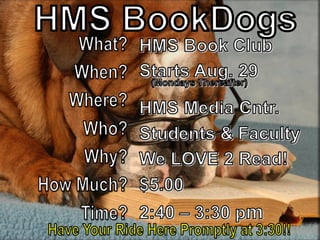 Book dogs morning show annoucement