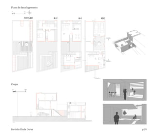 Portfolio Elodie Durier p.29
Plans de deux logements
Coupe
 