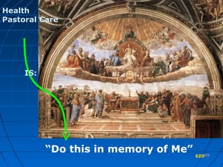 625625625
Health
Pastoral Care
IS:
“Do this in memory of Me”
 