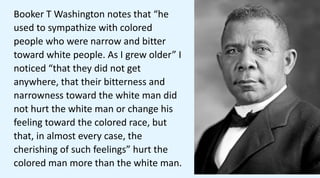 When they were emancipated, blacks were ignorant,
illiterate, and destitute. The Freedmen Bureau assisted the
blacks in ga...