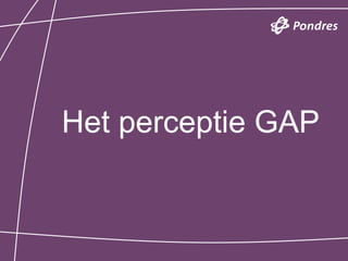 Het perceptie GAP
 