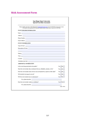 117	
Risk	Assessment	Form	
	
 