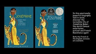In this emotionally
powerful biography
told in verse,
discover the
incredible life of
Josephine Baker,
the world-famous
en...