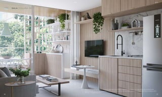 SALA COLUNA 02
PERSPECTIVA ILUSTRADA. A decoração e os revestimentos são imagens meramente ilustrativas. Os móveis assim como os materiais de
acabamento são de dimensões comerciais e não fazem parte do contrato de construção. O imóvel e empreendimento serão entregues como
indicado no memorial descritivo.
BS’’DBS’’D
56 57
 