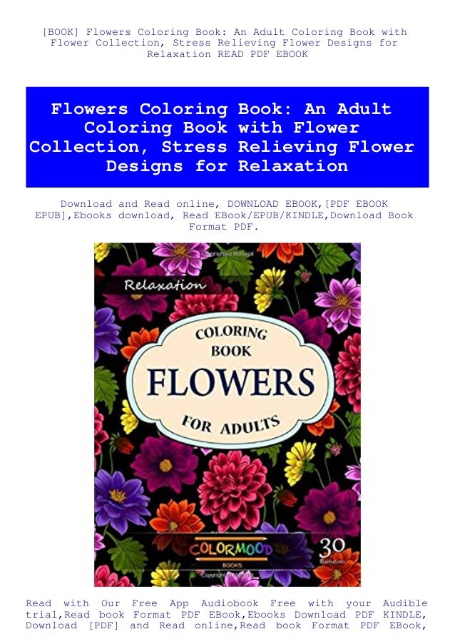 Download Book Flowers Coloring Book An Adult Coloring Book With Flower Colle