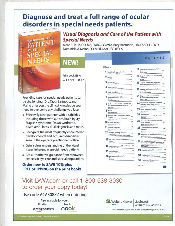 Visual Diagnosis and Care of the Patient with Special Needs