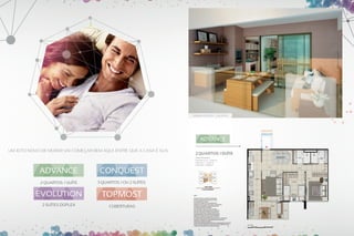 Perspectiva Ilustrativa

Varanda Advance – 2 quartos

Imagem Ilustrativa

Um jeito novo de morar vai começar bem aqui. Entre que a casa é sua.

2 quartos: 1 suíte
Áreas Privativas
Colunas 2 e 3 = 71,83 m2
Colunas 7 = 73,97 m2
Coluna 8 = 74,58 m2

2 quartos: 1 suíte

3 quartos: 1 ou 2 suítes

2 suítes dúplex

coberturas

 