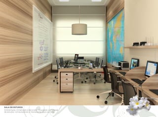 Imagens meramente ilustrativas.
SALA DE ESTUDOS
Ambientado, climatizado e decorado • Equipado com mesas
de estudos, computadores e impressoras para uso livre.
 