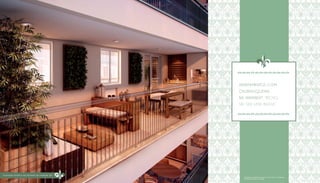 apartamentos com
churrasqueira
na varanda*. “Bicho,
vai ser uma brasa”.
Ilustração Artística da Varanda da Unidade 501
*Somente nas Unidades das colunas 01, 02, 03, 06, 07 e 08 possuem
churrasqueiras a gás nas varandas.
 