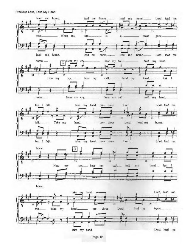 gospel album iii songbook precious lord take my hand sheet music