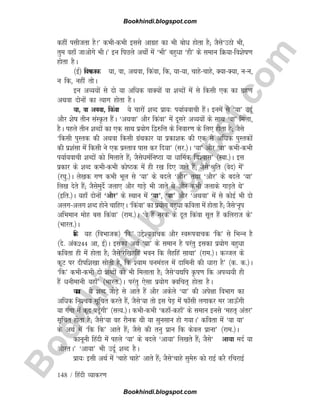 B
o
o
k
h
i
n
d
i
.
b
l
o
g
s
p
o
t
.
c
o
m
148 / fganh O;kdj.k
dgha ilhtrk gS!* dHkhdHkh blls vkxzg dk Hkh cksèk gksrk gS( tSls^mBks Hkh]
rqe ogk¡ tkvksxs HkhA* bu fiNys vFkks± esa ^Hkh* cgqèkk ^gh* ds leku fØ;kfo'ksk.k
gksrk gSA
¼bZ½ foHkktd ;k] ok] vFkok] fdaok] fd] ;k;k] pkgspkgs] D;kD;k] uu]
u fd] ugha rksA
bu vO;;ksa ls nks ;k vfèkd okD;ksa ok 'kCnksa esa ls fdlh ,d dk xzg.k
vFkok nksuksa dk R;kx gksrk gSA
;k] ok vFkok] fdaok ;s pkjksa 'kCn izk;% i;kZ;okph gSaA buesa ls ^;k* mnwZ
vkSj 'ksk rhu laLÑr gSaA ^vFkok* vkSj fdaok* esa nwljs vO;;ksa ds lkFk ^ok* feyk]
gSA igys rhu 'kCnksa dk ,d lkFk iz;ksx f}#fÙk ds fuokj.k ds fy, gksrk gS( tSls
^fdlh iqLrd dh vFkok fdlh xzaFkdkj ;k izdk'kd dh ,d ls vfèkd iqLrdksa
dh iz'kalk esa fdlh us ,d izLrko ikl dj fn;k* ¼lj-½A ^;k* vkSj ^ok* dHkhdHkh
i;kZ;okph 'kCnksa dks feykrs gSa( tSlsèkeZfuBk ;k èkkfeZd fo'okl* ¼Lok-½A bl
izdkj ds 'kCn dHkhdHkh dksBd esa gh j[k fn, tkrs gSa( tSls^Jqfr ¼osn½ esaa*
¼j?kq-½A ys[kd x.k dHkh Hkwy ls ^;k* ds cnys ^vkSj* rFkk ^vkSj* ds cnys ^;k*
fy[k nsrs gSa( tSlseqnsZ tyk, vkSj xkM+s Hkh tkrs Fks vkSj dHkh tykds xkM+rs Fks*
¼bfr-½A ;gk¡ nksuksa ^vkSj* ds LFkku esa ^;k*] ^ok* vkSj ^vFkok* esa ls dksbZ Hkh nks
vyxvyx 'kCn gksus pkfg,A ^fdaok* dk iz;ksx cgqèkk dfork esa gksrk gS( tSls^u`i
vfHkeku eksg cl fdaok* ¼jke-½A ^os gSa ujd ds nwr fdaok lwr gSa dfyjkt ds*
¼Hkkjr-½A
f
d ;g ¼foHkktd½ ^fd* mís';okpd vkSj Lo:iokpd ^fd* ls fHkUu gS
¼ns- vad244 vk] bZ½A bldk vFkZ ^;k* ds leku gS ijarq bldk iz;ksx cgqèkk
dfork gh esa gksrk gS( tSls^jf[kgfga Hkou fd ySgfga lkFkk* ¼jke-½A dTty ds
dwV ij nhif'k[kk lksrh gS] fd ';ke ?kueaMy esa nkfeuh dh èkkjk gS* ¼d- d-½A
^fd* dHkhdHkh nks 'kCnksa dks Hkh feykrk gS( tSls^;|fi Ñi.k fd viO;;h gh
gSa èkuhekuh ;gk¡* ¼Hkkjr-½A ijarq ,slk iz;ksx Dofpr~ gksrk gSA
;k
;k ;s 'kCn tksM+s ls vkrs gSa vkSj vdsys ^;k* dh vis{kk foHkkx dk
vfèkd fu'p; lwfpr djrs gSa] tSls^;k rks bl isM+ easa Qk¡lh yxkdj ej tkÅ¡xh
;k xaxk esa dwn iMw¡xh* ¼lR;-½A dHkhdHkh ^dgk¡dgk¡* ds leku buls ^egr~ varj*
lwfpr gksrk gS( tSls^;k og jkSud Fkh ;k lqulku gks x;kA* dfork esa ^;k ;k*
ds vFkZ esa ^fd fd* vkrs gSa( tSls dh ruq izku fd dsoy izkuk* ¼jke-½A
dkuwuh fganh esa igys ^;k* ds cnys ^vk;k* fy[krs gSa( tSls^ vk;k enZ ;k
vkSjrA* ^vk;k* Hkh mnwZ 'kCn gSA
izk;% blh vFkZ esa ^pkgs pkgs* vkrs gSa( tSls^pkgs lqes# dks jkbZ djS jfpjkbZ
Bookhindi.blogspot.com
Bookhindi.blogspot.com
 