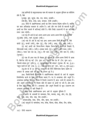 B
o
o
k
h
i
n
d
i
.
b
l
o
g
s
p
o
t
.
c
o
m
162 / fganh O;kdj.k
¼[k½ izkf.k;ksa ds leqnk;okpd uke Hkh O;ogkj ds vuqlkj iqa¯Yyx ok L=khfyax
gksrs gSa( tSls
iq-lewg] qaM] dqVqac] la?k] ny] eaMy] bR;kfnA
L=kh-HkhM+] QkSt] lHkk] iztk] ljdkj] Vksyh bR;kfnA
259- fganh esa vizkf.kokpd 'kCnksa dk fyax tkuuk fo'ksk dfBu gS( D;ksafd
;g ckr vfèkdka'k O;ogkj ds vèkhu gSA vFkZ vkSj :i nksuksa gh lkèkuksa ls bu
'kCnksa dk fyax tkuus esa dfBukbZ gksrh gSA uhps fy[ks mnkgj.kksa esa ;g dfBukbZ
LiV tku iM+sxhA
¼v½ ,d gh vFkZ ds dbZ vyxvyx 'kCn vyxvyx fyax ds gSa( tSlsus=k
¼iqa-½vk¡[k ¼L=kh-½] ekxZ ¼iqa-½ckV ¼L=kh-½A
¼vk½ ,d gh var ds dbZ ,d 'kCn vyxvyx fyaxksa esa vkrs gSa( tSls
dksnksa ¼iqa-½] ljlksa ¼L=kh-½] [ksr ¼iqa-½] nkSM+ ¼L=kh-½] vkyw- ¼iqa-½] ckyw ¼L=kh-½A
¼b½ dbZ 'kCnksa dks fHkUufHkUu ys[kd fHkUufHkUu fyaxksa esa fy[krs gSa(
tSlsmldh ppkZ] ¼L=kh-½A ¼ijh-½A bldk ppkZ] ¼iqa-½A ¼bfr-½A lhjh iou] ¼L=kh-½
¼uhy-½A iou py jgk Fkk] ¼j?kq-½A esjs tku ¼iqa-½ ¼ijh-½A esjh tku esa] ¼L=kh-½
¼xqVdk½A
¼bZ½ ,d gh 'kCn ,d gh ys[kd dh iqLrdksa esa vyxvyx fyaxksa esa vkrk
gSa( tSls^nsg BaMh iM+ xbZ* ¼BsB- i`B 33½( ^mlds lc nsg esa* ¼BsB- i`B 50½A
^fdrus larku gq,* ¼bfr i`-] 1½] ^j?kqdwyHkwk.k dh larku* ¼xqVdk- rh- Hkk-] i`-4½A
^cgqr cjlsa gks xb±* ¼Lok- i`- 1½A ^lok lkS cjl gq,* ¼lj-] Hkkx 15] i`B 640½A
¼lw-var ds nks ¼b vkSj bZ½ mnkgj.kksa dh fyax fofHkUurk f'kV iz;ksx ds
vuknj ls vFkok Nkis dh Hkwy ls mRiUu gqbZ gSA½
260- fdlhfdlh oS;kdj.k us vizkf.kokpd laKkvksa ds vFkZ ds vuqlkj
fyaxfu.kZ; djus ds fy, dbZ fu;e cuk, gSaA ij ;s vO;kid vkSj viw.kZ gSaA
vO;kid blfy, fd ,d fu;e esa ftrus mnkgj.k gSa] izk;% mrus gh viokn gSaA
vkSj viw.kZ blfy, fd ;s fu;e FkksM+s gh izdkj ds 'kCnksa ij cus gSa( 'ksk 'kCn
ds fy, dksbZ fu;e ugha gSA vO;kid vkSj viw.kZ fu;eksa ds dqN mnkgj.k ge
vU;kU; O;kdj.kksa ls ;gk¡ fy[krs gSa
¼1½ uhps fy[ks vizkf.kokpd 'kCn vFkZ ds vuqlkj iqafYyax gSa
¼v½ 'kjhj ds vo;;ksa ds ukecky] flj] eLrd] rkyw] vksB] nar] eq¡g]
dku] xky] gkFk] ik¡o] u[k] jkse bR;kfnA
vioknvk¡[k] ukd] thHk] tk¡?k] [kky] ul bR;kfnA
¼vk½ èkkrqvksa ds ukelksuk] :ik] rk¡ck] ihry] yksgk] lhlk] Vhu] dk¡lk]
bR;kfnA
Bookhindi.blogspot.com
Bookhindi.blogspot.com
 