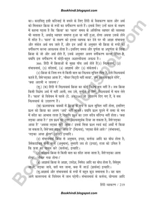 B
o
o
k
h
i
n
d
i
.
b
l
o
g
s
p
o
t
.
c
o
m
fganh O;kdj.k / 219
dkA dnkfpr~ blh dfBukbZ ls cpus ds fy, fganh ds oS;kdj.k dky vkSj vFkZ
dks feykdj fØ;k ds :iksa dk oxhZdj.k djrs gSaA blds fy, mUgsa dky ds y{k.k
esa dguk iM+rk gS fd ^fØ;k* dk ^dky* le; ds vfrfjä O;kikj dh O;oLFkk
Hkh crkrk gS] vFkkZr~ O;kikj lekIr gqvk ;k ugha gqvk] gksxk vFkok mlds gksus
esa lansg gSA ^dky* ds y{k.k dks bruk O;kid dj nsus ij Hkh vkKk laHkkouk
vkSj ladsr vFkZ cp tkrs gSa] vkSj bu vFkks± ds vuqlkj Hkh fØ;k ds :iksa dk
oxhZdj.k djuk vko';d gksrk gSA blfy, le; vkSj iw.kZrk ok viw.kZrk ds flok
fØ;k ds tks vkSj vFkZ gksrs gSa] muds vuqlkj vyx oxhZdj.k djuk mfpr gS]
;|fi bl oxhZdj.k esa FkksM+hcgqr v'kkL=kh;rk vo'; gSA
360- fganh esa fØ;kvksa ds eq[; ik¡p vFkZ gksrs gSa¼1½ fu'p;kFkZ] ¼2½
laHkkoukFkZ] ¼3½ lansgkFkZ] ¼4½ vkKkFkZ vkSj ¼5½ ladsrkFkZA
¼1½ fØ;k ds ftl :i ls fdlh ckr dk fu'p; lwfpr gksrk gS] mls fu'p;kFkZ
dgrs gSa( tSls^yM+dk vkrk gS*] ^ukSdj fpV~Bh ugha yk;k*] ^ge fdrkc i+rs jgsaxs*]
^D;k vkneh u tk;xkA*
¼lw-½ ¼d½ fganh esa fu'p;kFkZ fØ;k dk dksbZ fo'ksk :i ugha gSA tc fØ;k
fdlh fo'ksk vFkZ esa ugha vkrh] rc mls] lqHkhrs ds fy,] fu'p;kFkZ esa eku ysrs
gSaA ^dky* ds foospu esa igys ¼ns- vad358½ tks mnkgj.k fn, x, gSa] os lc
fu'p;kFkZ ds mnkgj.k gSaA
¼[k½ iz'uokpd okD;ksa esa fØ;k ds :i ls iz'u lwfpr ugha gksrk] blfy,
iz'u dks fØ;k dk vyx ^vFkZ* ugha ekursA ;|fi iz'u iwNus esa oäk ds eu
esa lansg dk vkHkkl jgrk gS] rFkkfi iz'u dk mÙkj lnSo lafnXèk ugha gksrkA ^D;k
yM+dk vk;k gS* bl iz'u dk mÙkj fu'p;iwoZd fn;k tk ldrk gS( tSls^yM+dk
vk;k gS* ^vFkok yM+dk ugha vk;kA* blds flok iz'u Lo;a dbZ vFkks± esa fd;k
tk ldrk gS( tSls^D;k yM+dk vk;k gS* ¼fu'p;½] ^yM+dk dSls vkos* ¼laHkkouk½]
^yM+dk vk;k gksxk* ¼lansg½ bR;kfnA
¼2½ laHkkoukFkZ fØ;k ls vuqeku] bPNk] dÙkZO; vkfn dk cksèk gksrk gS(
tSlsdnkfpr~ ikuh cjls ¼vuqeku½] rqEgkjh t; gks ¼bPNk½] jktk dks mfpr gS
fd iztk dk ikyu djs ¼dÙkZO;½] bR;kfnA
¼3½ lansgkFkZ fØ;k ls fdlh ckr dk lansg tkuk tkrk gS( tSls^yM+dk vkrk
gksxk*] ^ukSdj x;k gksxkA*
¼4½ vkKkFkZ fØ;k ls vkKk] mins'k] fuksèk vkfn dk cksèk gksrk gS( tSlsrqe
tkvks] yM+dk tkos] ogk¡ er tkuk] D;k eSa tkÅ¡ ¼izkFkZuk½ bR;kfnA
¼lw-vkKkFkZ vkSj laHkkoukFkZ ds :iksa esa cgqr dqN lekurk gSA ;g ckr
vkxs dkyjpuk ds foospu esa tku iM+sxhA laHkkoukFkZ ds dÙkZO;] ;ksX;rk vkfn
Bookhindi.blogspot.com
Bookhindi.blogspot.com
 