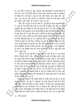 B
o
o
k
h
i
n
d
i
.
b
l
o
g
s
p
o
t
.
c
o
m
36 / fganh O;kdj.k
FksA tc nsgyh ds cktkj esa rqdZ] vQxku vkSj Qkjlokyksa dk laidZ fganqvksa ls
gksus yxk] vkSj os yksx fganh 'kCnksa ds cnys vjch] Qkjlh ds 'kCnksa dks cgqrk;r
ls feykus yxs] rc js[rk us nwljk gh :i èkkj.k fd;k] vkSj mldk uke ^mnwZ*
iM+kA ^mnwZ* 'kCn dk vFkZ ^y'dj* gSA 'kkgtgk¡ ds le; esa mnwZ dh cgqr mUufr
gqbZ] ftlls ^[kM+h cksyh* dh mUufr esa ckèkk iM+ xbZA
fganh vkSj mnwZ ewy esa ,d gh Hkk"kk gSaA mnwZ fganh dk dsoy eqlyekuh :i
gSA vkt Hkh dbZ 'krd chr tkus ij] bu nksuksa esa fo'ks"k varj ugha( ij buds
vuq;k;h yksx bl ukeek=k ds varj dks o`Fkk gh c<+k jgs gSaA ;fn ge yksx fganh
esa laLÑr ds vkSj eqlyeku mnwZ esa vjch&Qkjlh ds 'kCn de fy[ksa rks nksuksa Hkk"kkvksa
esa cgqr FkksM+k Hksn jg tk; vkSj laHko gS] fdlh fnu nksuksa leqnk;ksa dh fyfi vkSj
Hkk"kk ,d gks tk;A èkeZHksn ds dkj.k fiNyh 'krkCnh esa fganh vkSj mnwZ ds izpkjdksa
esa ijLij [khapkrkuh 'kq: gks xbZA eqlyeku fganh ls ?k`.kk djus yxs vkSj fganqvksa
us fganh ds izpkj ij tksj fn;kA ifj.kke ;g gqvk fd fganh esa laLÑr 'kCn vkSj
mnwZ esa vjch&Qkjlh ds 'kCn fey x, vkSj nksuksa Hkk"kk,¡ fDy"V gks xb±A bu fnuksa
dbZ jktuhfrd dkj.kksa ls fganh&mnwZ fookn vkSj Hkh c<+ jgk gS] vkSj ^fganqLrkuh*
ds uke ls ,d f[kpM+h Hkk"kk dh jpuk dh tk jgh gS] tks u 'kq) fganh gksxh
vkSj u 'kq) mnwZA
vkjaHk ls gh mnwZ vkSj fganh esa dbZ ckrksa dk varj Hkh jgk gSA mnwZ Qkjlh
fyfi esa fy[kh tkrh gS vkSj mlesa vjch&Qkjlh 'kCnksa dh fo'ks"k Hkjekj jgrh
gSA bldh okD; jpuk esa cgqèkk fo'ks"; fo'ks"k.k ds igys vkrk gS] vkSj ¼dfork
esa½ Qkjlh ds lacksèku dkjd dk :i iz;qDr gksrk gSA fganh ds lacaèkokpd loZuke
ds cnys mlesa dHkh&dHkh Qkjlh dk lacaèkokpd loZuke vkrk gSA buds flok
jpuk esa vkSj Hkh nks&,d ckrksa dk varj gS dksbZ&dksbZ mnwZ ys[kd bu fons'kh 'kCnksa
ds fy[kus esa lhek ds ckgj pys tkrs gSaA mnwZ vkSj fganh dh Nan jpuk esa Hkh
Hksn gSA eqlyeku yksx Qkjlh&vjch ds Nanksa dk mi;ksx djrs gSaA fQj muds
lkfgR; esa eqlyekuh bfrgkl vkSj nardFkkvksa ds mYys[k cgqr jgrs gSaA 'ks"k ckrksa
esa nksuksa Hkk"kk,¡ izk;% ,d gSaA
dqN yksx le>rs gSa fd orZeku fganh dh mRifÙk yYyw th yky us mnwZ dh
lgk;rk ls dh gSA ;g Hkwy gSA ^izselkxj* dh Hkk"kk nksvkc esa igys gh ls cksyh
tkrh FkhA mUgksaus mlh Hkk"kk dk iz;ksx ^izselkxj* esa fd;k vkSj vko';drkuqlkj
mlesa laLÑr ds 'kCn Hkh feyk,A esjB ds vklikl vkSj mlds dqN mÙkj esa ;g
Hkk"kk vc Hkh vius fo'kq) :i esa cksyh tkrh gSA ogk¡ bldk ogh :i gS] ftlds
vuqlkj fganh dk O;kdj.k cuk gSA ;|fi bl Hkk"kk dk uke ^mnwZ* ;k ^[kM+h cksyh*
Bookhindi.blogspot.com
Bookhindi.blogspot.com
 