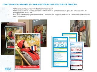 CONCEPTION DE CAMPAGNES DE COMMUNICATION AUTOUR DES COURS DE FRANÇAIS

       Réflexion autour du suivi client et de la c...