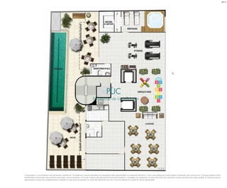 PUC
Pavimento de Uso Comum
BS”D
A decoração e o revestimento são meramente ilustrativos. Os materiais a serem utilizados na construção estão especificados no memorial descritivo. Esta é uma planta provisória sujeita à alteração sem aviso prévio. O projeto poderá sofrer
modificações decorrentes das posturas municipais, concessionárias e do local.A planta não apresenta localização de pilares e prumadas de instalações.As áreas descritas são referentes às áreas privativas de cada unidade.As áreas privativas
representam as áreas dos compartimentos somadas às suas áreas de paredes.As cotas são dimensões de eixo a eixo de paredes do estudo de layout apresentado.
 
