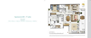 BS”D

BS”D

Rua Igarapava

Apartamento 601 - 1° andar
Planta padrão
Área privativa
99,12 + 4,99 (sac.) + 17,86 (var.) + 3,015 (dep.) + 121,94 (terr. desc.) = 246,925 m²

A decoração e o revestimento são meramente ilustrativos. Os materiais a serem utilizados na construção estão especificados no memorial descritivo. Esta é uma planta provisória sujeita à alteração sem aviso prévio. O projeto poderá sofrer
modificações decorrentes das posturas municipais, concessionárias e do local. A planta não apresenta localização de pilares e prumadas de instalações. As áreas descritas são referentes às áreas privativas de cada unidade. As áreas privativas
representam as áreas dos compartimentos somadas às suas áreas de paredes. As cotas são dimensões de eixo a eixo de paredes do estudo de layout apresentado.

 