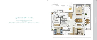 BS”D

BS”D

Rua Igarapava

Apartamento 602 - 1° andar
Opção de personalização: 2 suítes com lavabo
Área privativa
98,28 + 5,08 (sac.) + 17,76 (var.) + 3,015 (dep.) + 109,445 (terr. desc.) = 233,58 m²

A decoração e o revestimento são meramente ilustrativos. Os materiais a serem utilizados na construção estão especificados no memorial descritivo. Esta é uma planta provisória sujeita à alteração sem aviso prévio. O projeto poderá sofrer
modificações decorrentes das posturas municipais, concessionárias e do local. A planta não apresenta localização de pilares e prumadas de instalações. As áreas descritas são referentes às áreas privativas de cada unidade. As áreas privativas
representam as áreas dos compartimentos somadas às suas áreas de paredes. As cotas são dimensões de eixo a eixo de paredes do estudo de layout apresentado.

 