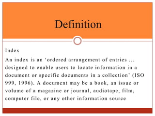 Book indexing | PPT