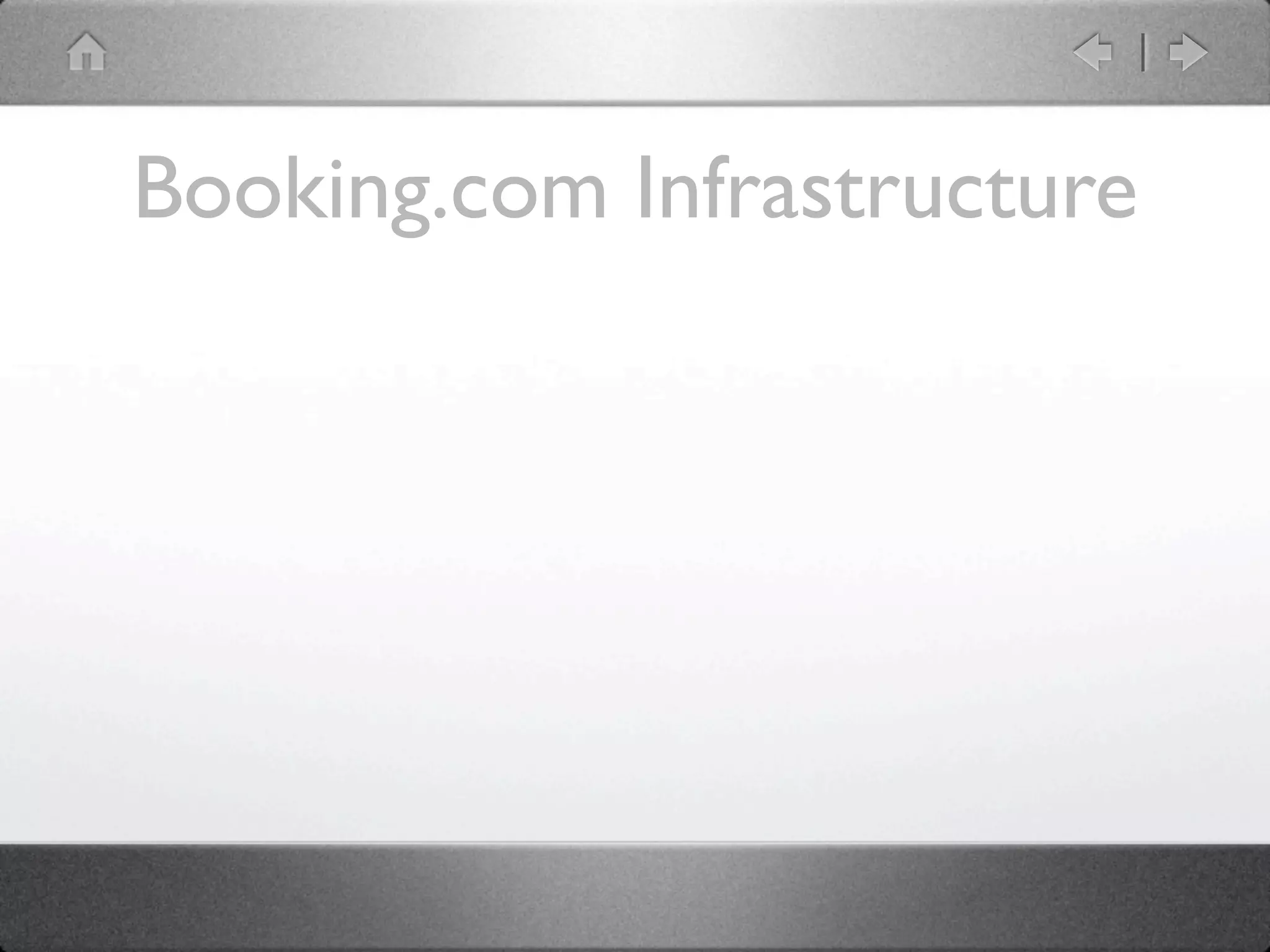 Booking.com Infrastructure
 
