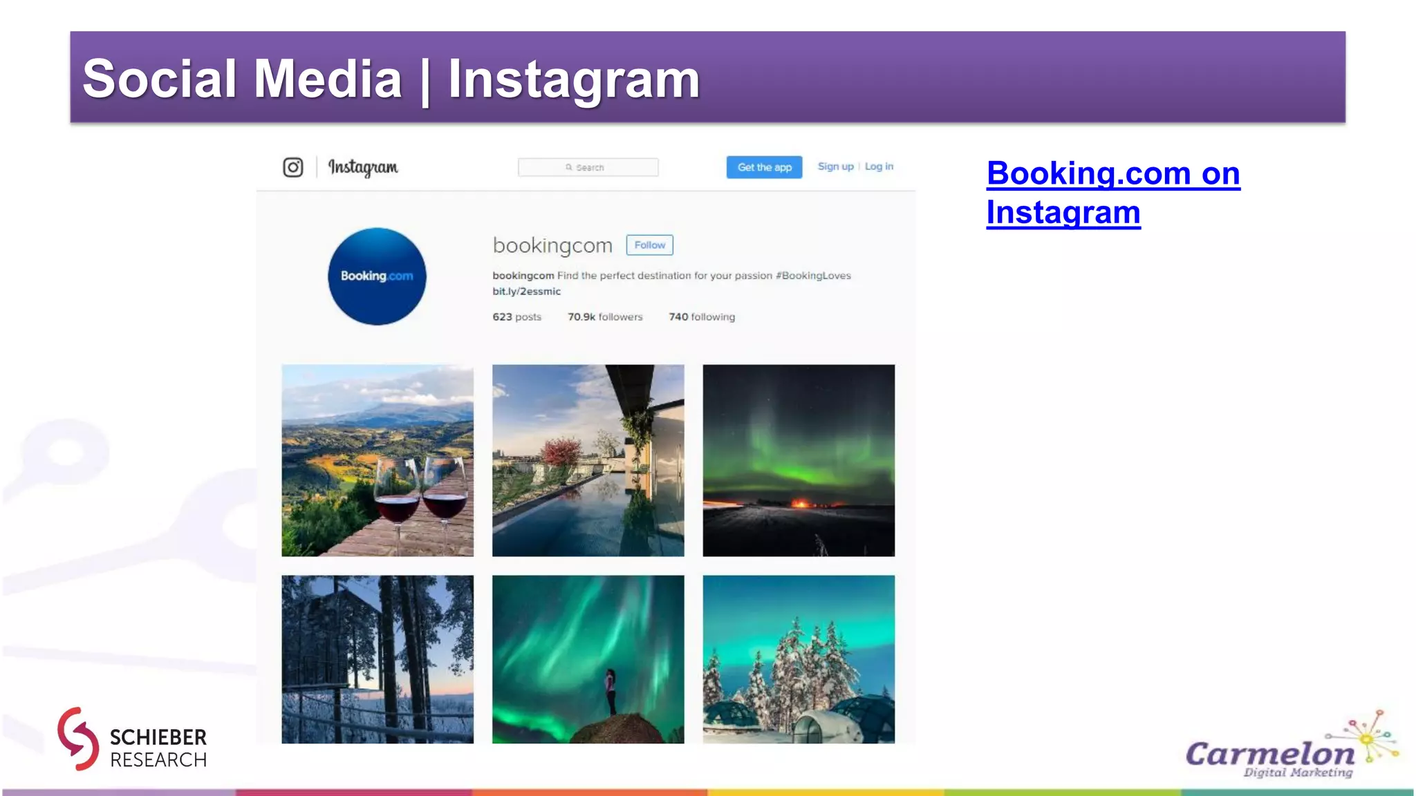 Social Media | Instagram
Booking.com on
Instagram
 
