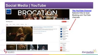 Social Media | YouTube
The YouTube Channel
features links to local
Booking.com YouTube
channels
 