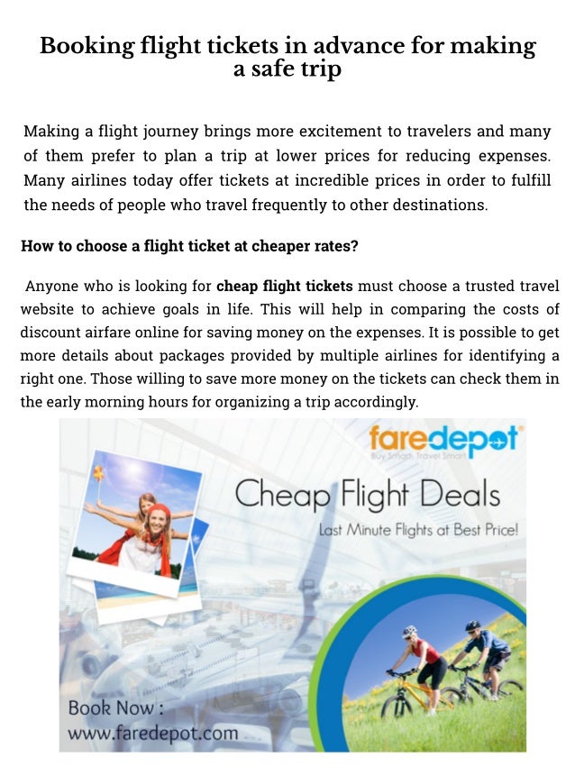 booking flight tickets in advance for making a safe trip making tickets