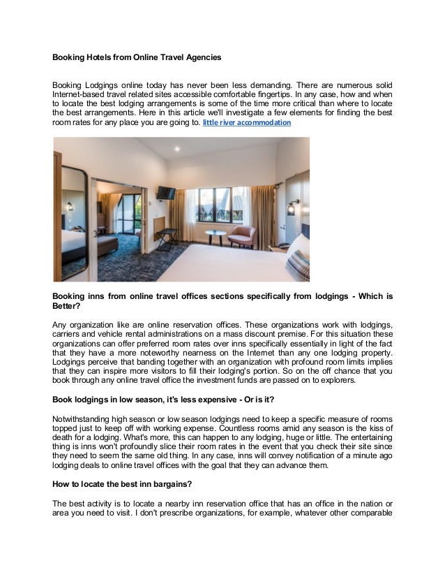 Booking Hotels From Online Travel Agencies