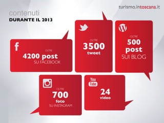 contenuti 
DURANTE IL 2013
 