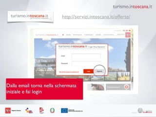 68
http://servizi.intoscana.it/offerte/
Dalla email torna nella schermata	

iniziale e fai login
 