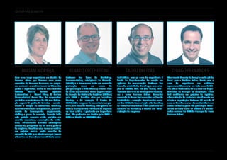 RENATO CECCHETTINI
Professor das áreas de Marketing,
Neuromarketing, Inteligência de Mercado,
Estratégia e Ecommerce tanto em cursos de
graduação como em cursos de
pós-graduação e MBA. Atuou 15 anos na área
de saúde suplementar. Possui especialização
de Geração de Modelo de Negócios (BMGen)
pela ESPM e também atua em iniciativas
Startups e de Inovação. É diretor da
BADU+COP, empresa de consultoria empre-
sarial, das áreas de Branding, Inteligência em
Mídia e Planejamento / Ativação de negócios
no Brasil e Itália. É graduado em Engenharia
Civil, Pós-graduado em Gestão pela FAAP e
MBA em Gestão na FAAP/Wharton.
MIRIAM MOREIRA
Com uma longa experiência em Gestão de
Pessoas, atuou por diversos anos como
executiva de Recursos Humanos em empre-
sas nacionais e multinacionais de diferentes
portes e segmentos, sendo as mais recentes
WABCO Vehicle Control Systems
(automotiva) e Merck Sharp & Dohme
(farmacêutica). Como líder, foi responsável
por todos os subsistemas de RH, com dedica-
ção especial à gestão de talentos – recruta-
mento e seleção de executivos, coaching,
desenvolvimento de competências, gerencia-
mento de desempenho, engajamento,
staﬃng e plano de sucessão. Durante todo
este período assumiu ainda posições em
comitês executivos, associações de indús-
trias, inﬂuenciando decisões estratégicas
através da perspectiva do RH como parceiro
de negócios. Também atua como voluntária
em projetos sociais, sendo membro do
conselho do CPTI, que atende crianças, jovens
e familias em áreas de vulnerabilidade social.
THIAGO FERNANDES
Atualmente Gerente de Compliance da 3M do
Brasil para a América Latina. Conta com 7
anos de experiência em auditoria
operacional/ﬁnanceira em toda as subsidiá-
rias 3M na América do Sul e 5 anos em depar-
tamentos de ﬁnanças da corporação. Black
Belt certiﬁcado em projetos de logística,
administração de materiais, atendimento ao
cliente e importação. Professor há mais de 8
anos na área ﬁnanceira e de controladoria em
cursos de Graduação e Pós-graduação. Atual-
mente ministra aulas na ESAMC e é coorde-
nador nacional do MBA de Finanças da Inova
Business School.
TADEU BRETTAS
Publicitário, com 30 anos de experiência à
frente de departamentos de criação em
agências de comunicação. Professor das
áreas de criatividade, branding e comunica-
ção na ESAMC, PUC, FIA (São Paulo), IBFE -
Instituto Brasileiro de Formação de Educado-
res e Inova Business School. Consultor
associado da Ynner Treinamentos na área de
Criatividade e Inovação. Coordenador nacio-
nal dos MBAs de Comunicação e de Branding
da Inova Business School. É Pós-graduado em
Gerência de Marketing e Mestre em Admi-
nistração de Empresas.
QUEM FAZ A INOVA
inovabs.com.br 10ProgramasdeEducaçãoExecutiva2016
 