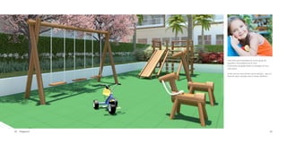 Foto Ilustrativa / Illustrative Picture

Essa área será disputada por quem gosta de
esportes e brincadeiras ao ar livre.
A turminha vai gastar todas as energias em seu
novo point.

Ilustração Artística / Artistic Illustration

In this area you chose between sports and play – open air.
Enjoy the sports and play areas at Frames Residence.

40

Playground

41

 