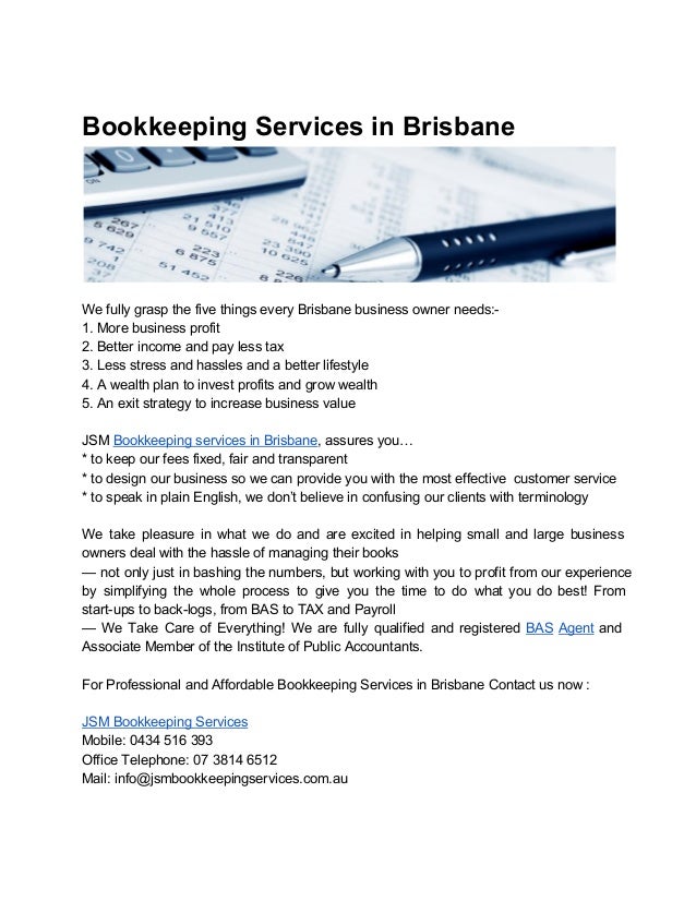 Bookkeeping services in brisbane