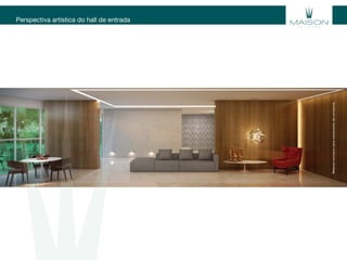 Perspectiva artística do hall de entrada
Materialexclusivoparatreinamentodecorretores.
 