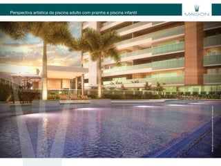 Perspectiva artística da piscina adulto com prainha e piscina infantil
Materialexclusivoparatreinamentodecorretores.
 