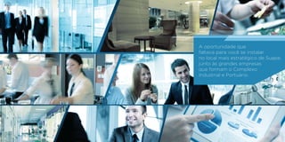 A oportunidade que
faltava para você se instalar
no local mais estratégico de Suape,
junto às grandes empresas
que formam o Complexo
Industrial e Portuário.
A oportunidade que
faltava para você se instalar
no local mais estratégico de Suape,
junto às grandes empresas
que formam o Complexo
Industrial e Portuário.
 