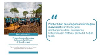 Pembelajaran dari pencegahan kebakaran dan restorasi gambut berbasis masyarakat