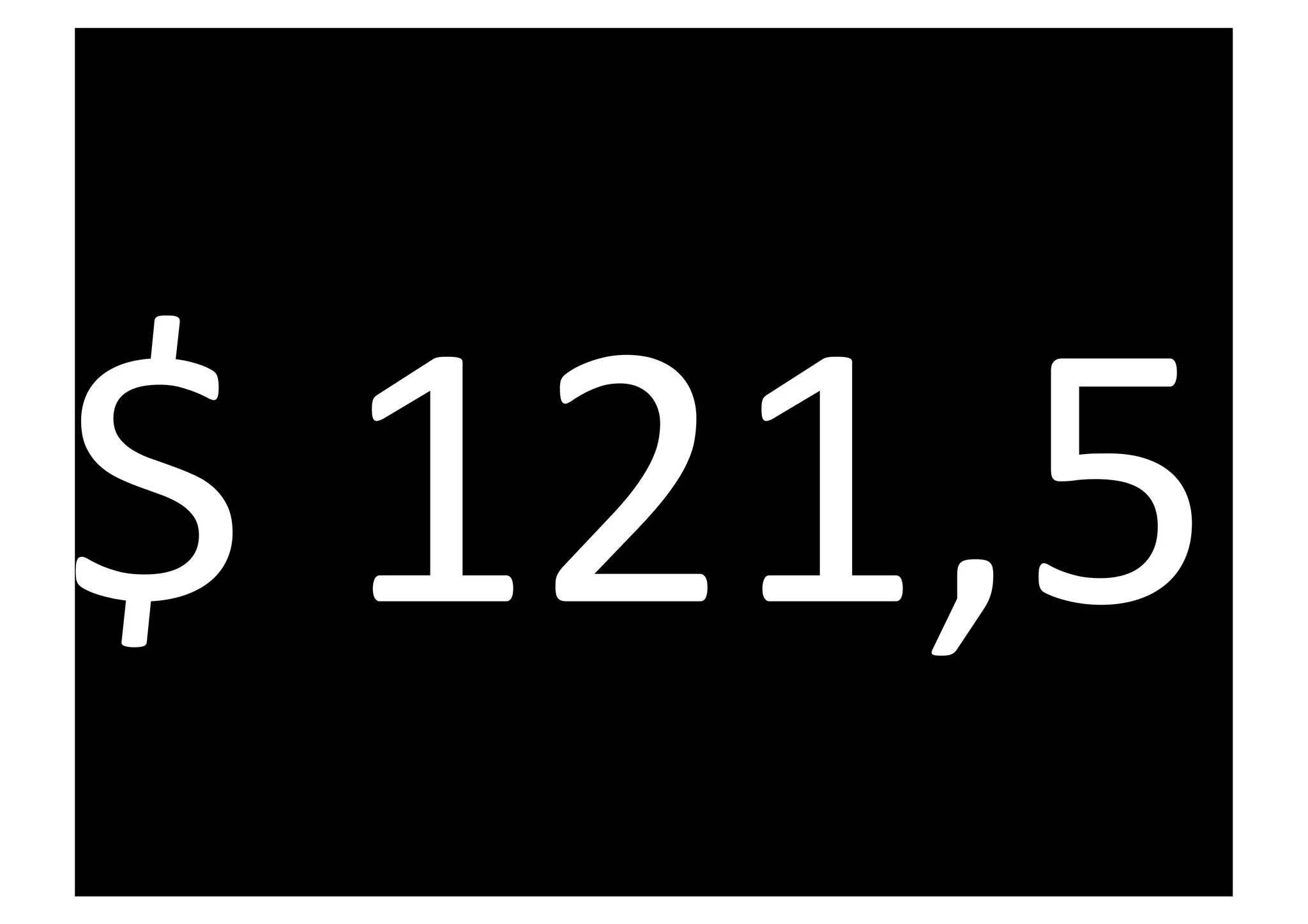 $	
  121,5	
  
 