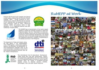 RuMEPP SC Product Catalogue Version 1, 2011