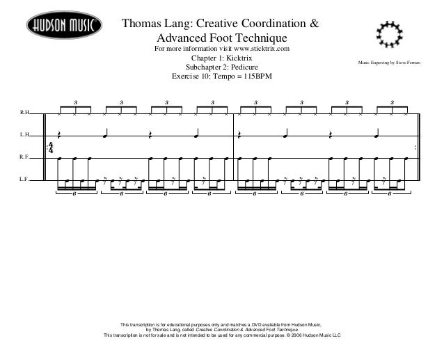Thomas Lang Creative Coordanetion And Foot Techinic