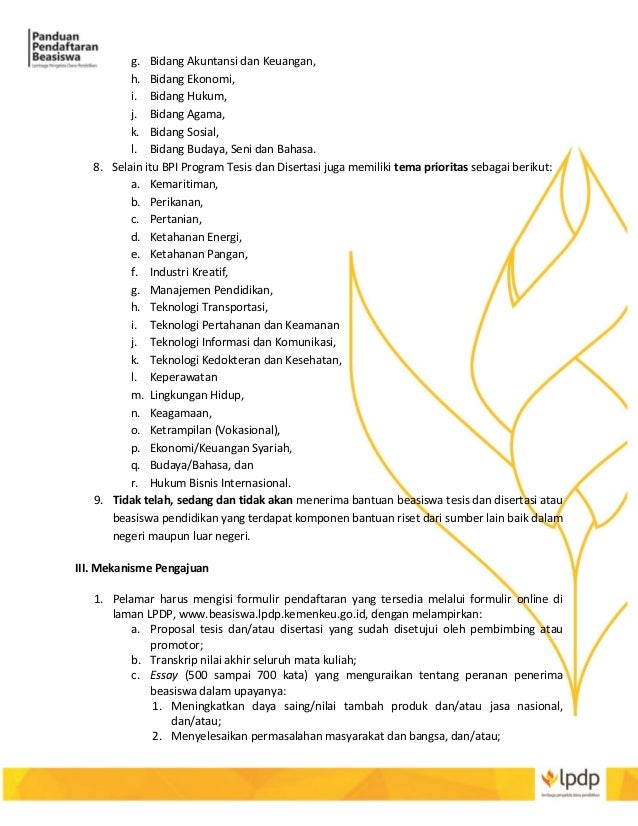 Booklet beasiswa lpdp