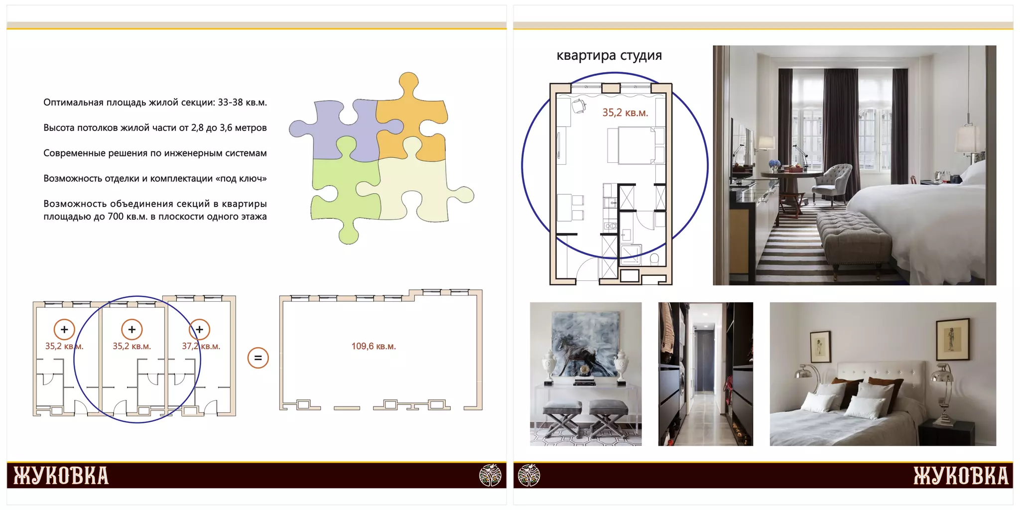 + + + 
35,2 кв.м. 35,2 кв.м. 37,2 кв.м. 
= 
109,6 кв.м. 
квартира студия 
35,2 кв.м. 
 