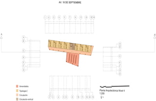 ERBMEITPESED61.VA
1 2 3 4 5 7 9 11 12 13 14
2 3 4 5 6 8
A
B
C
D
E
G
A
B
C
E
F
G
D
F
11 12 14 13
1
10
0 1 3 5 01
4leviNacinótcetiuqrAatnalP
1:200
N
34.8214
3.0101
4.5765
4.5180
2.1615
5.2457
4.6244
1.7832
4.5169
1.5401
2.8099
15.6719
0.05216.00154.25801.52691.33252.5319
41.3992
3.2025
4.3289
4.5724
4.5823
4.4217
4.8732
4.4169
4.6288
4.2784
2.1842
17.4519
6.14340.57494.53523.38201.53951.3671
NPT +10.9 m
S
B
NPT + 0.20 m
NPT + 1.8 m
NPT + 3 m
A A'
Amenidades
Tipología C
Circulación
Circulación vertical
 