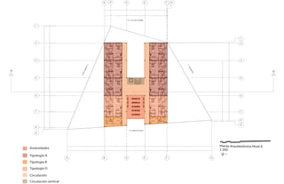 NPT +17.3 m
S
NPT + 0.2 m
NPT + 1.8 m
B
ERBMEITPESED61.VA
C.COLEGIALES
C.LEANDROVALLE
ANOROCNÓMAR.VA
0 1 3 5 10
6leviNacinótcetiuqrAatnalP
052:1
N
B D E F H
B D E F
7
6
5
4
33
4
5
6
7
8
9.65759.71909.6736
9.9412
8.88398.9870
57.6887
7.9148
9.2225
10.9961
0.1158
31.2990
9.45019.87498.89804.7473
43.5150
18.7118
10.9758
9.2735
10.9379
22.3912
72.2902
8
9
1
9
1
HA
0.6464
3.1125
A
A A'
Amenidades
Tipología A
Circulación
Circulación vertical
Tipología D
Tipología B
 